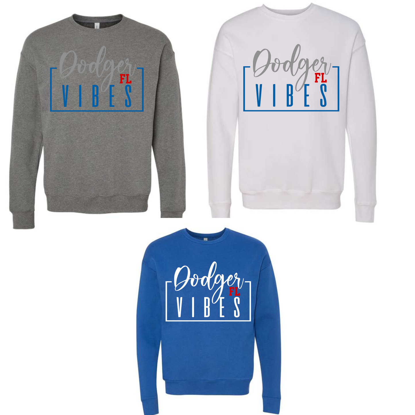 DODGERS BELLA CANVAS DROP SHOULDER SWEATSHIRT