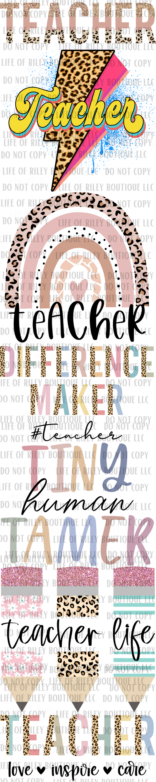 TEACHER PREMADE 60 INCH GANG SHEET #2