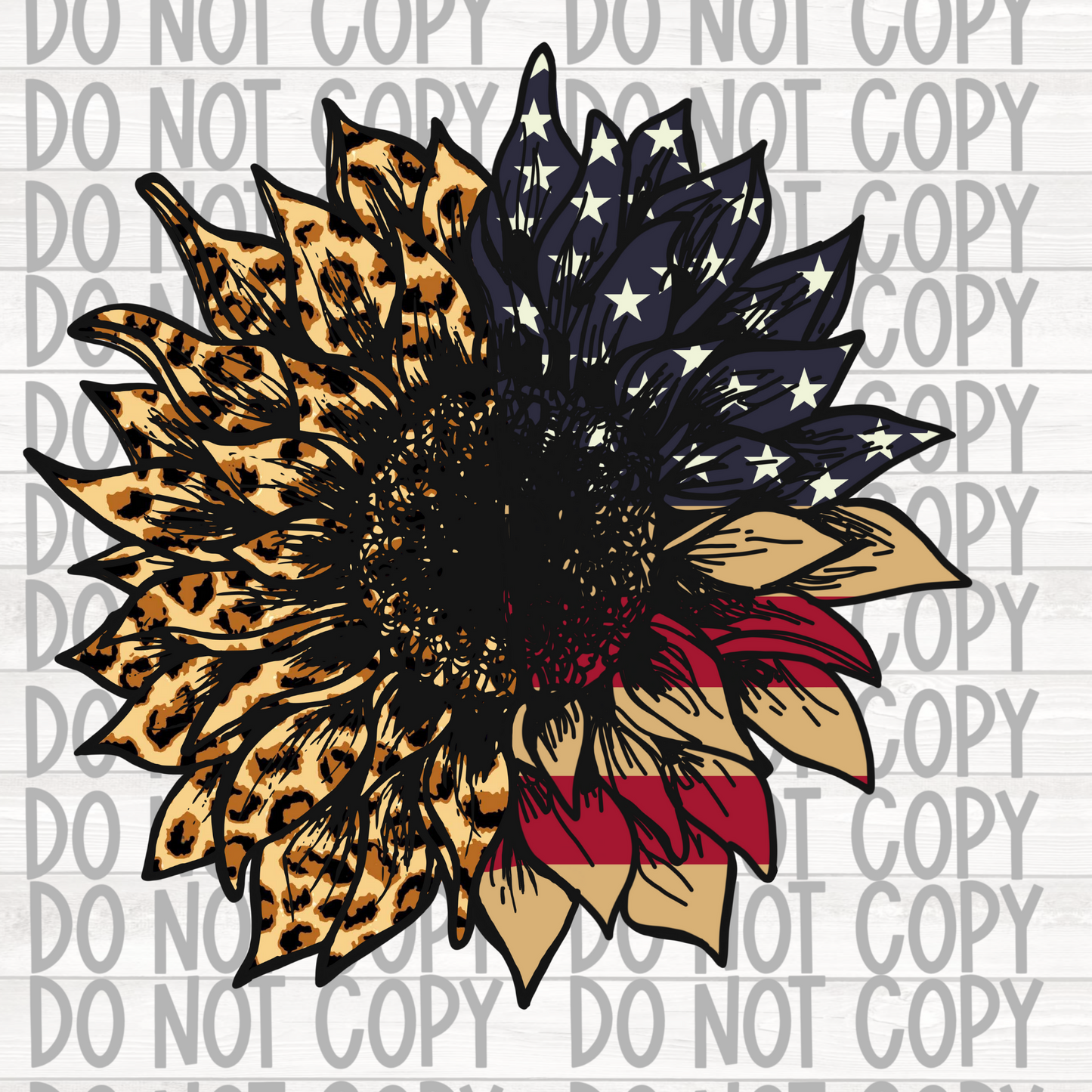 Sunflower-American flag